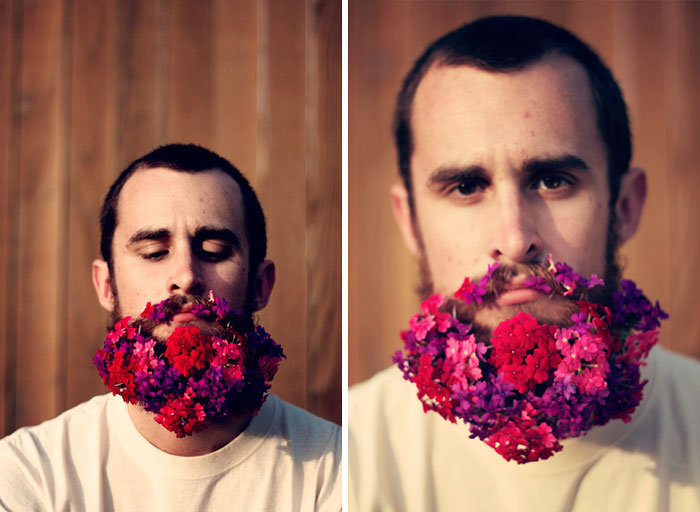 flowers in beards