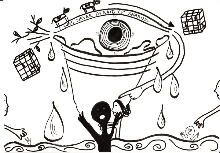 Locked away fears fuel grief, drowning and cleansing all to enable them to rescue one another. 2015. J