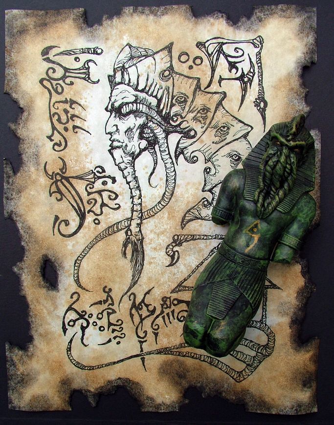 Nephren-Ka and the Shining Trapezohedron – Jay Snelling Art